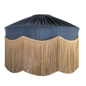 Oriental Blue Silk Tiffany Lampshade