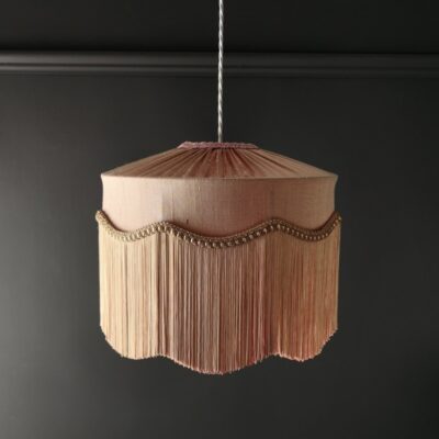 Blush Pink Silk Tiffany Lampshade