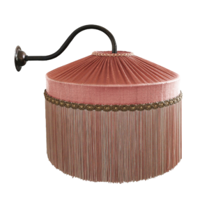 Silk Tiffany Wall Light – Salmon Pink