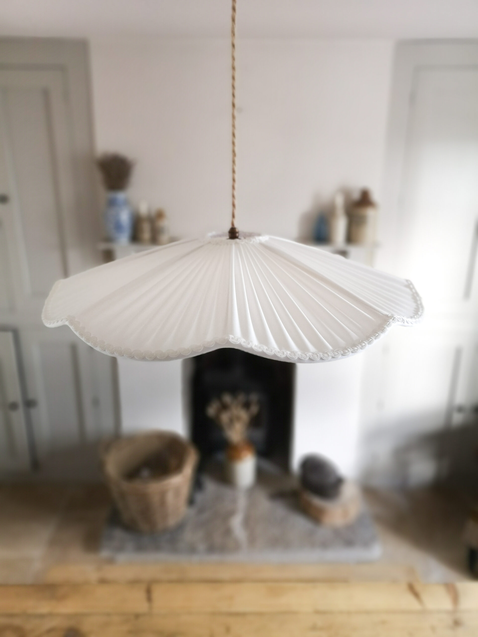Featured image for “Ivory Scallop Shell Lampshade”