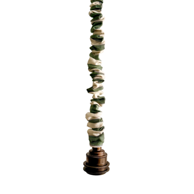 Ruffle Cord Pendant - Fern Green Tent Stripe