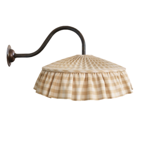 Tiffany Ruffle Wall Light – Faded Yellow Check