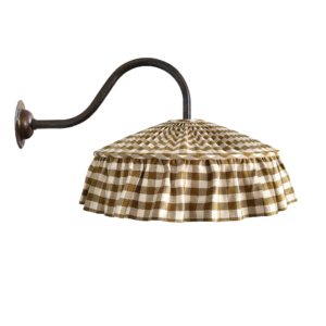 Tiffany Ruffle Wall Light – Olive Check
