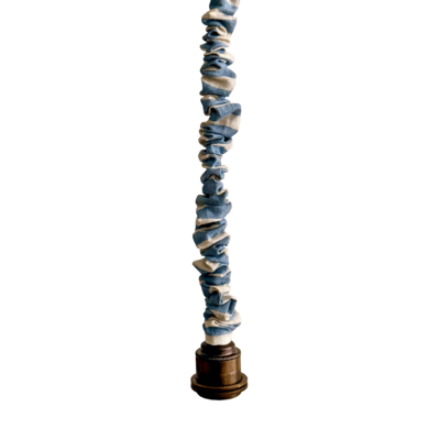 Ruffle Cord Pendant - Denim Blue Tent Stripe