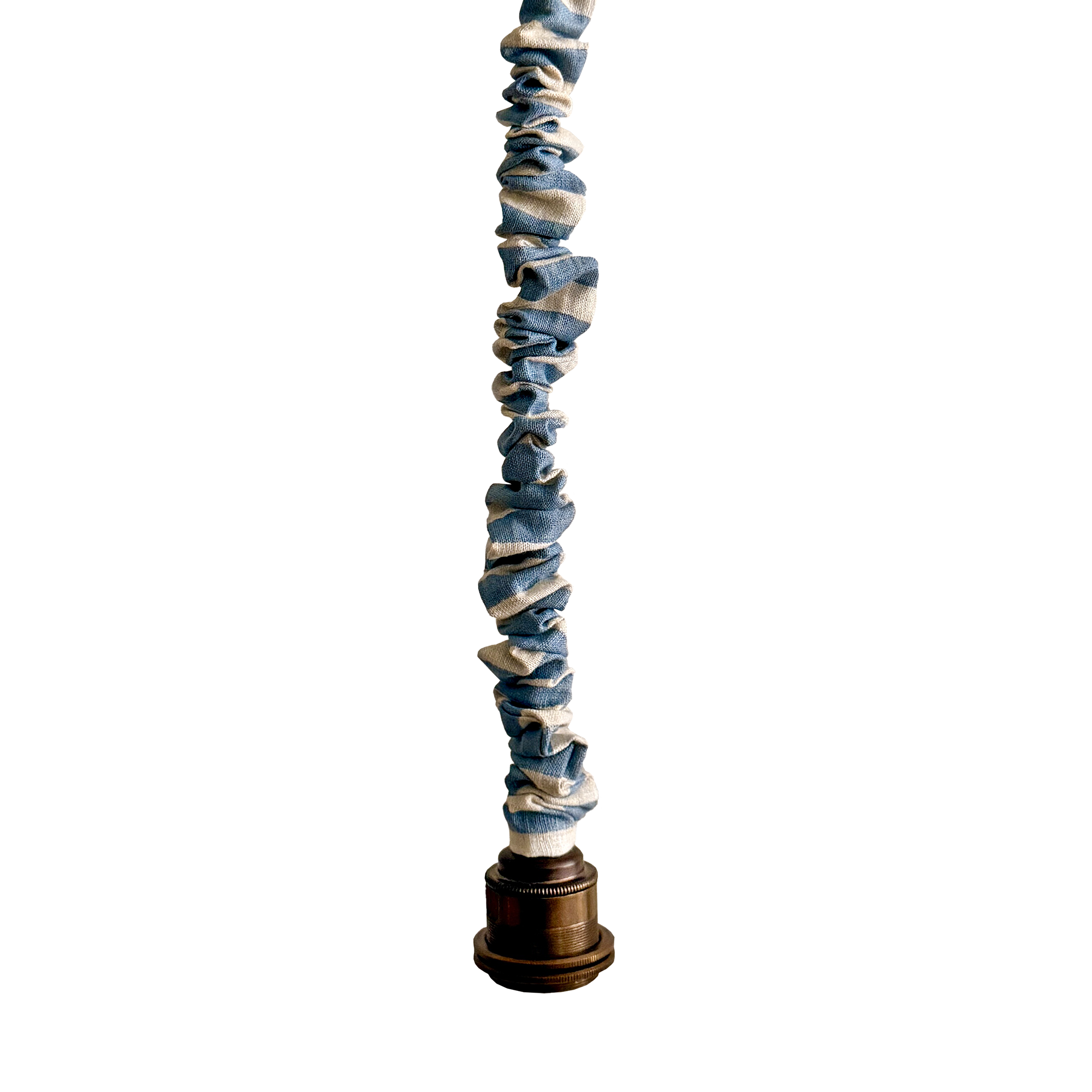 Ruffle Cord Pendant - Denim Blue Tent Stripe