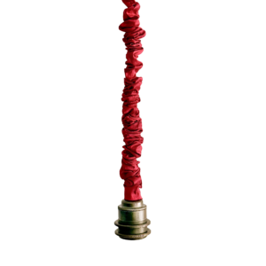 Ruffle Cord Pendant – Ruby Dupion Silk