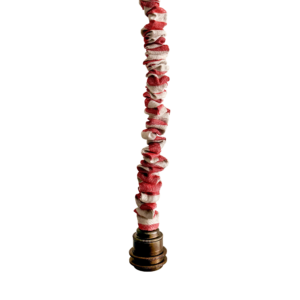 Ruffle Cord Pendant – Red Tent Stripe